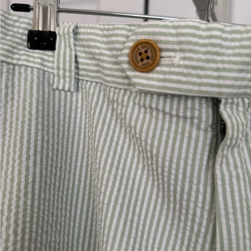 Brooks Brothers Washed Stretch Cotton Seersucker Shorts - Picture 6 of 12